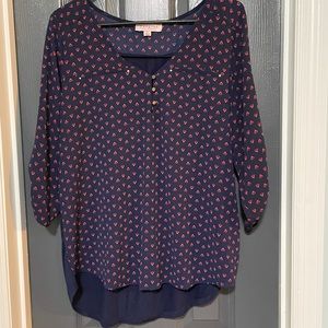 EUC! Navy and Coral/Red Tunic